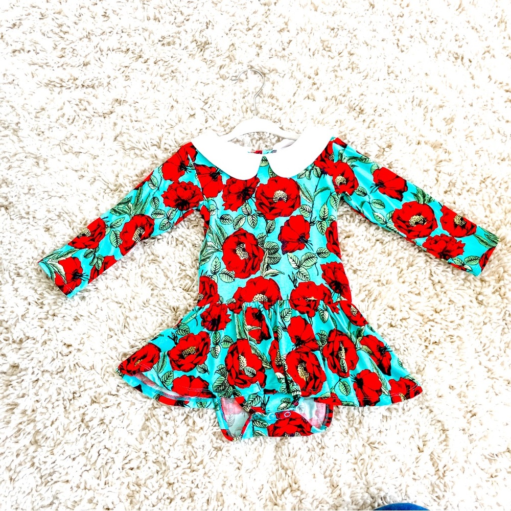 RARE! Posh Peanut x Alice and Olivia Skirted Bodysuit